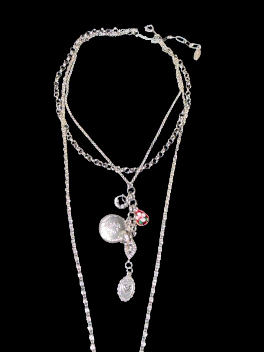 NWT Free People Luelle Layer Necklace in Silver - Picture 9 of 14